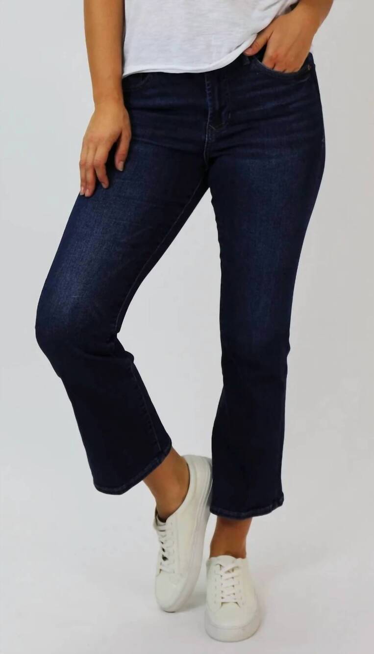 NEW DEAR JOHN DENIM jeanne super high rise cropped flare jeans in richmond